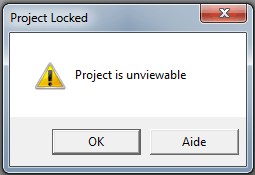 Project is unviewable message in the VBA Editor