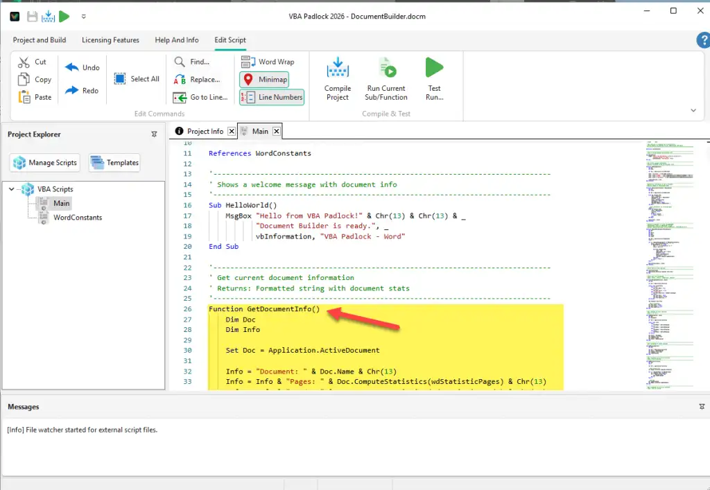 Protected code in VBA Padlock using the Office object model