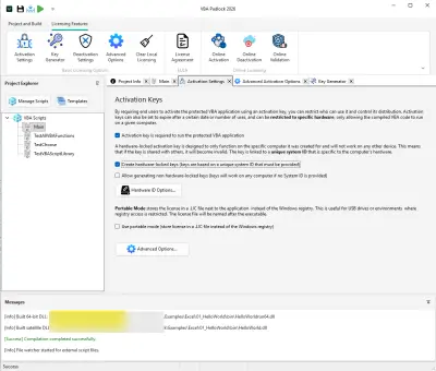 Licensing panel overview — all licensing options at a glance