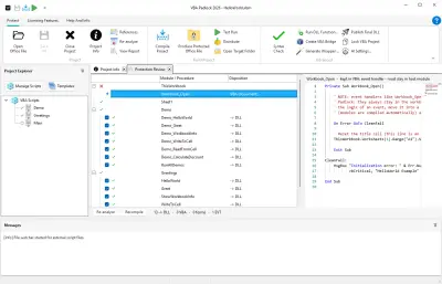 Protection Review - see which procedures move into the DLL and why, with per-procedure overrides