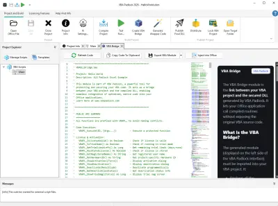VBA Bridge — auto-generated module that connects Office VBA to the DLL